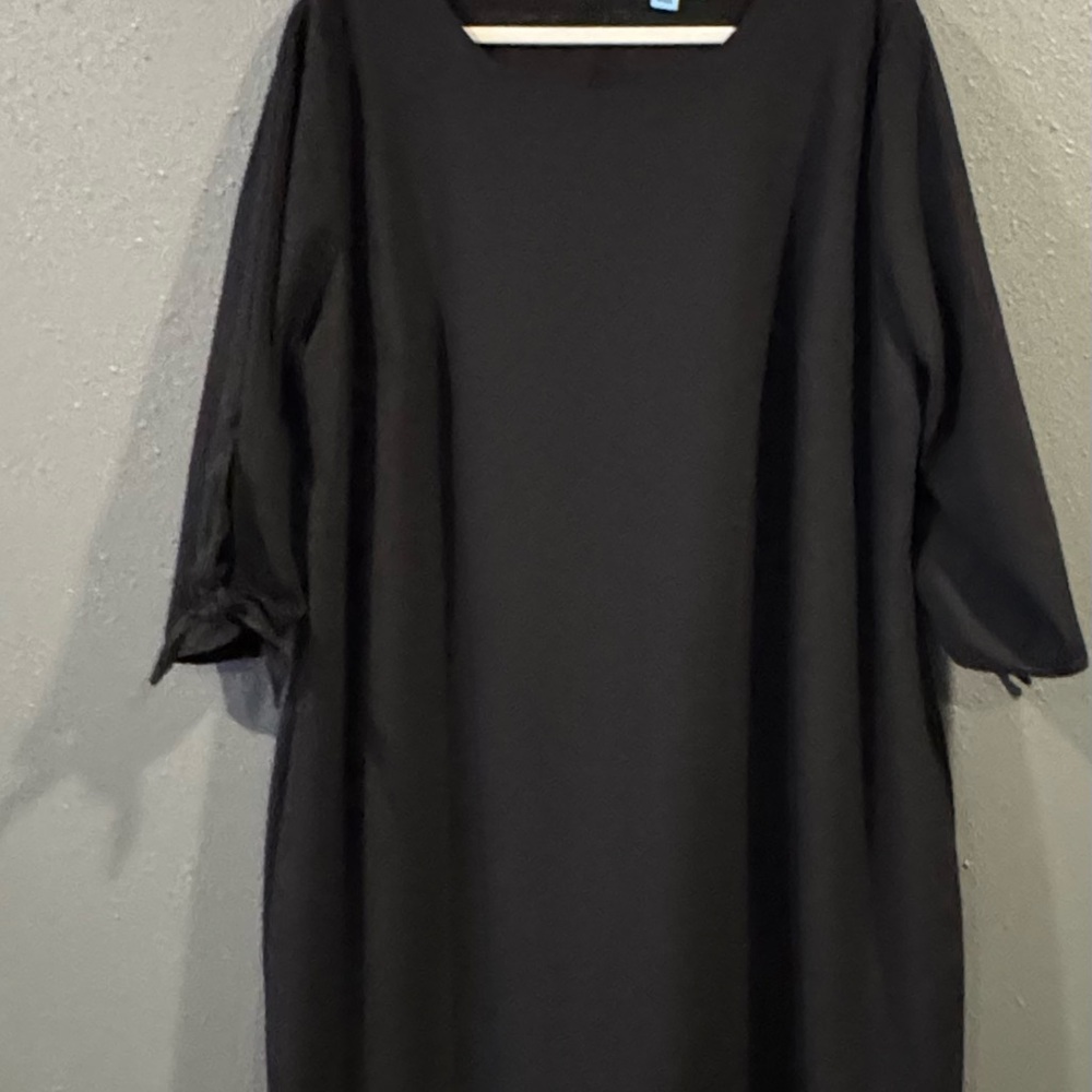 CeCe Tie Sleeve short dress -Classic Black Dress